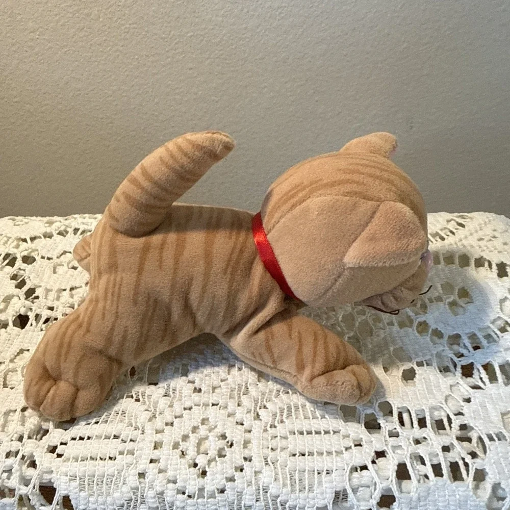 VINTAGE Tonka Pound Purries ORANGE‎ TABBY CAT KITTEN Plush STUFFED ANIMAL Toy
